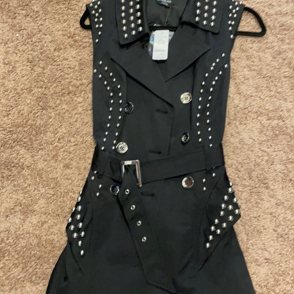 Bebe black trench vest